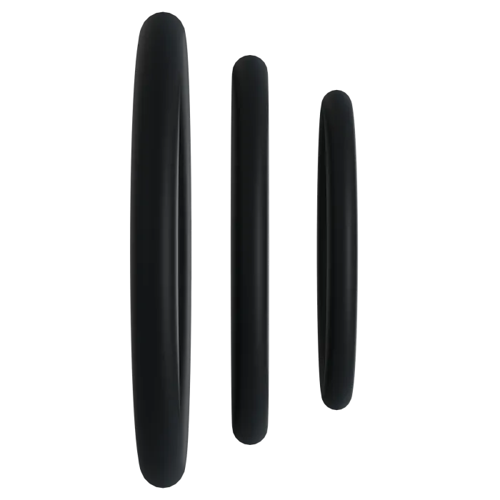 The Classics Rock Solid Tri-Pack cockring zwart 3 stuks