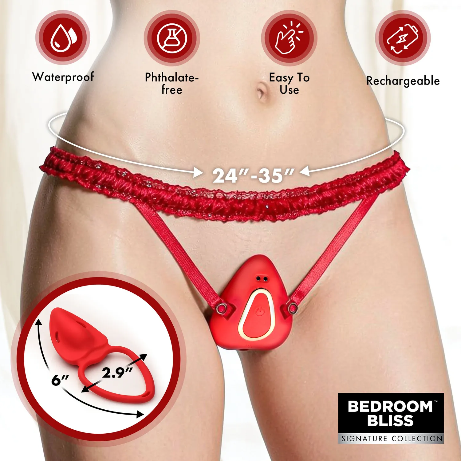 Bedroom Bliss Couples siliconen slipvibrator met slip