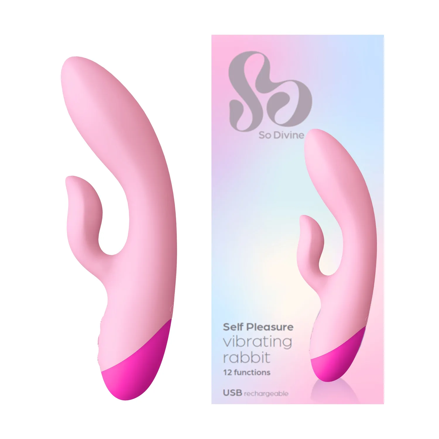 So Divine Self-Pleasure Rechargeable Rabbit vibrator siliconen 12 standen