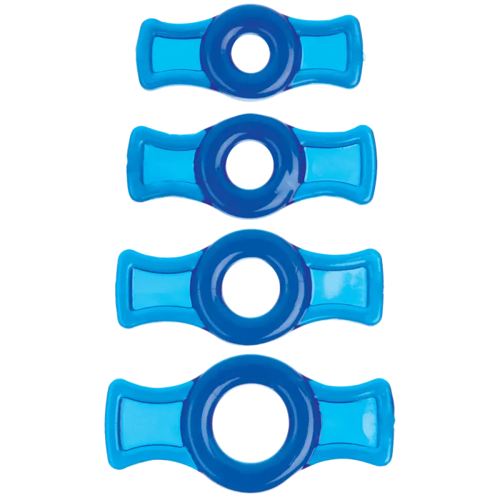 The Classics TitanMen cockring set zwart 4 stuks TPR