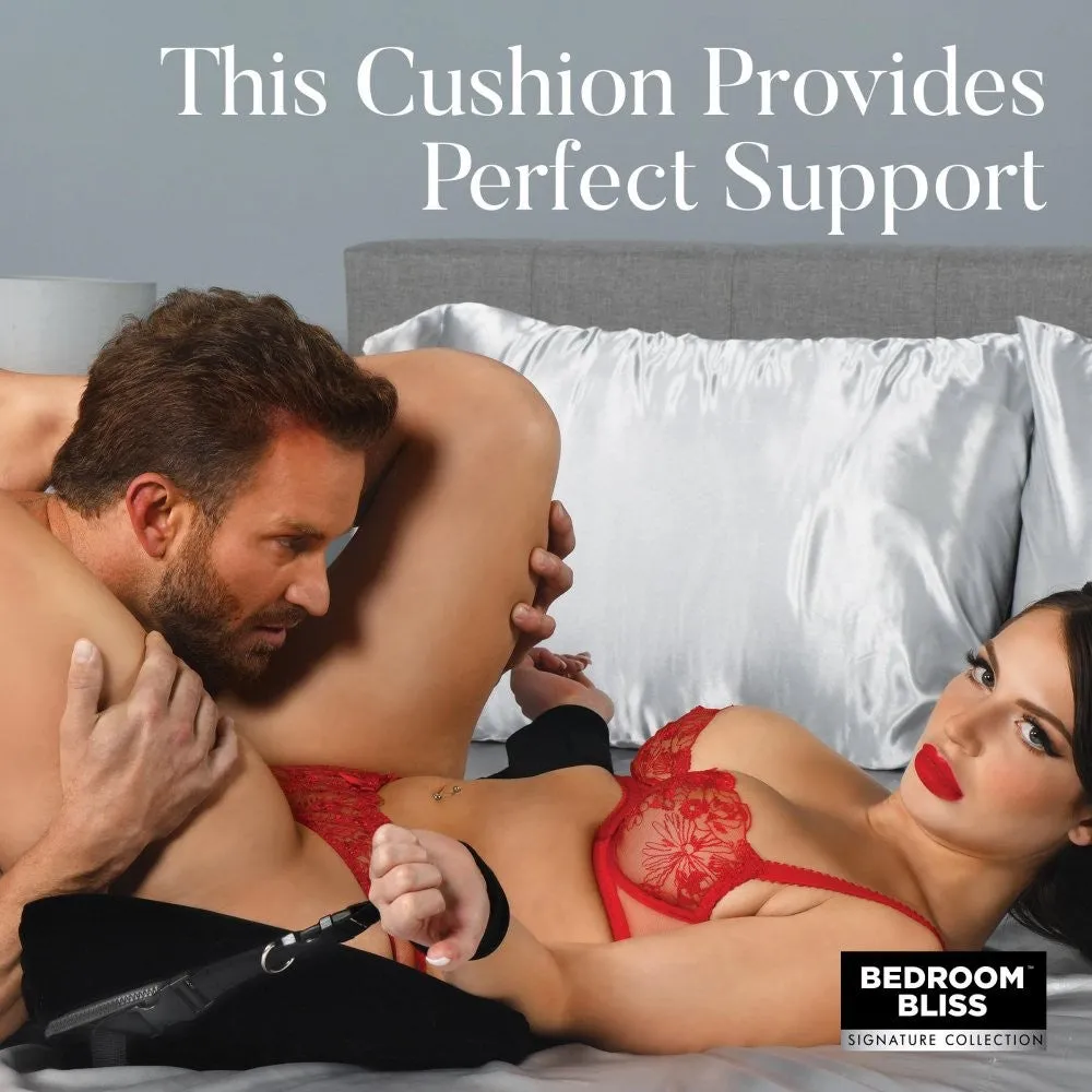 Bedroom Bliss Bondage Cushion positioneringskussen zwart met boeien
