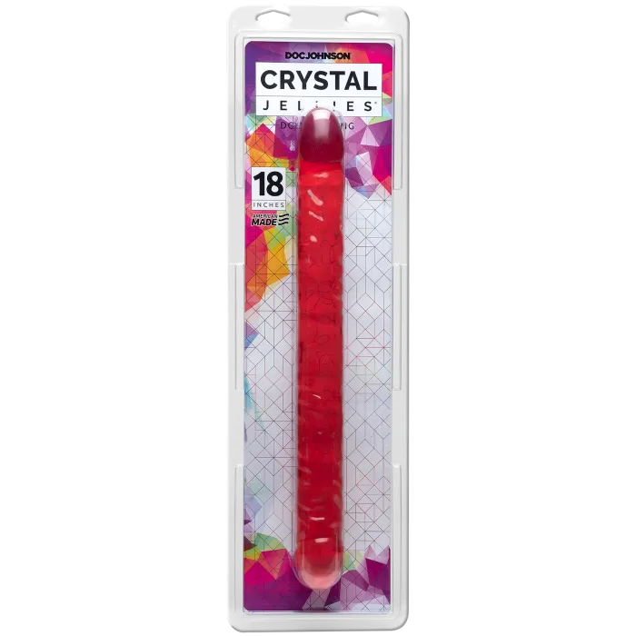 Crystal Jellies 18 Inch Double Dong dubbele dildo roze