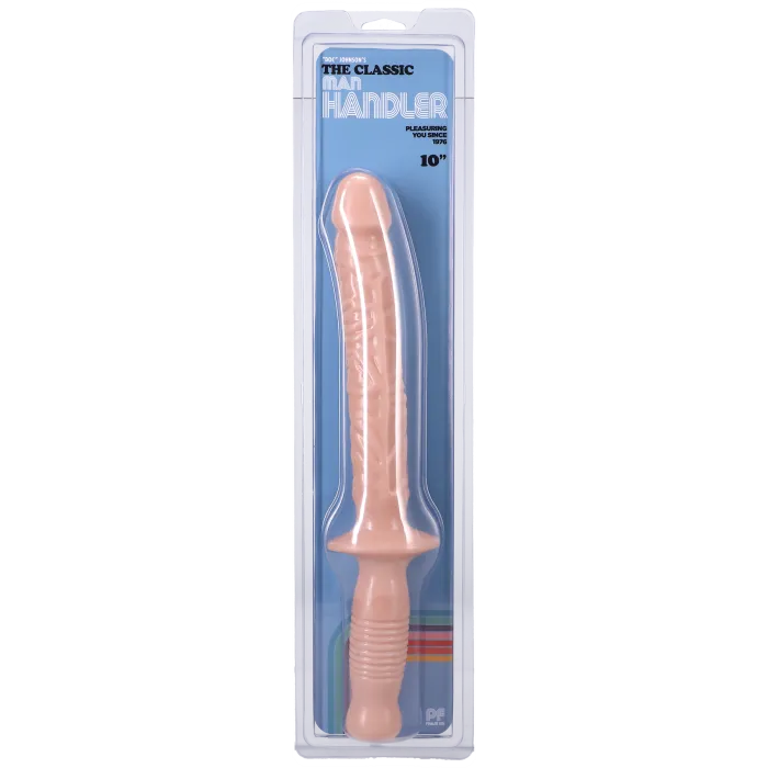 The Classics Manhandler 10 Inch dildo met handvat cream PVC
