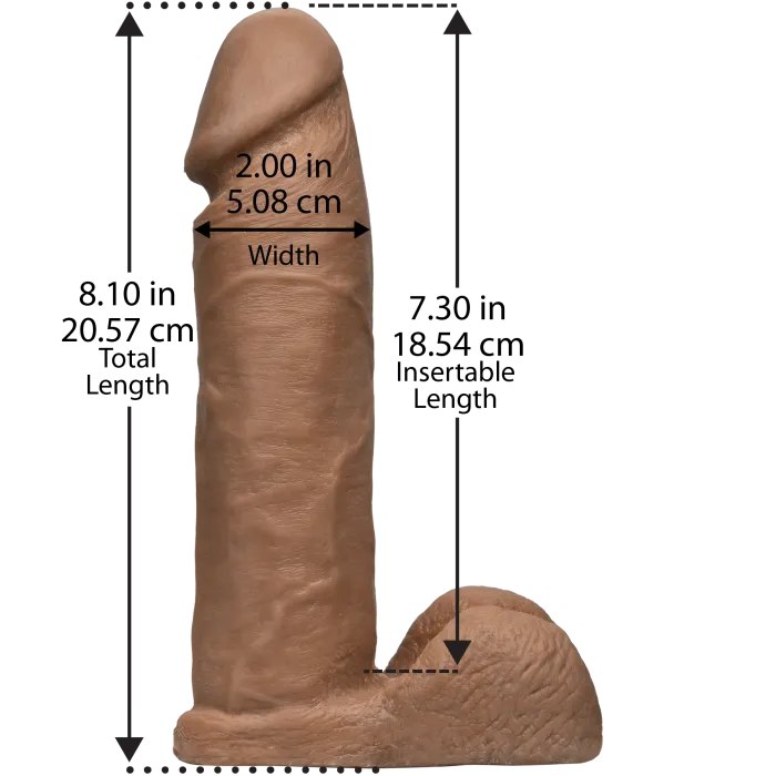 The Classics Vac-U-Lock 8 inch dildo vanilla ULTRASKYN