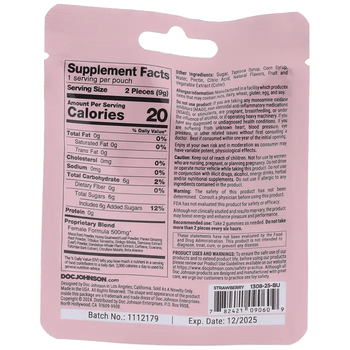 Spanish Fly Sensual gummies aardbei voor haar single
