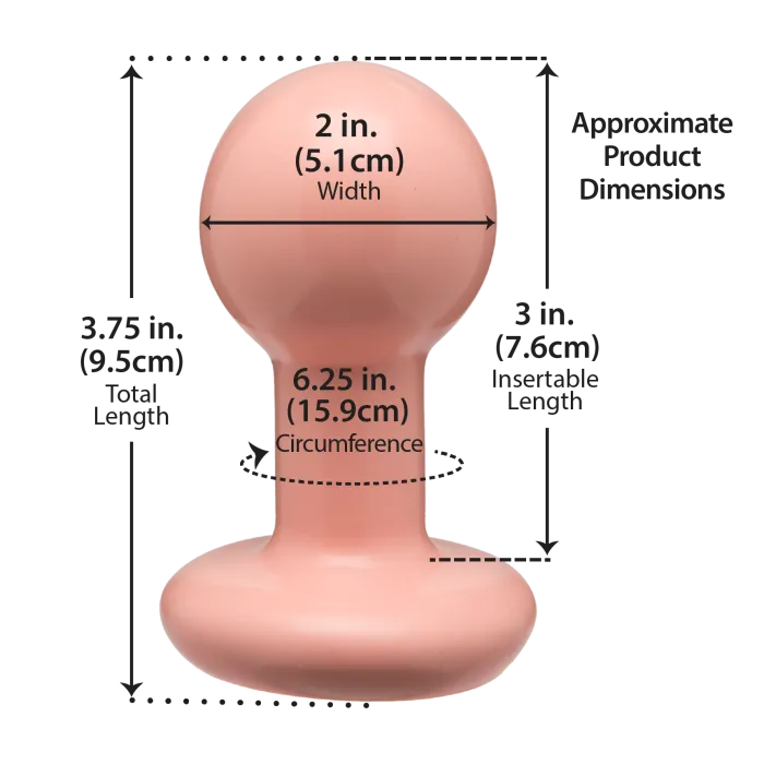 The Classics Round butt plug small crème PVC