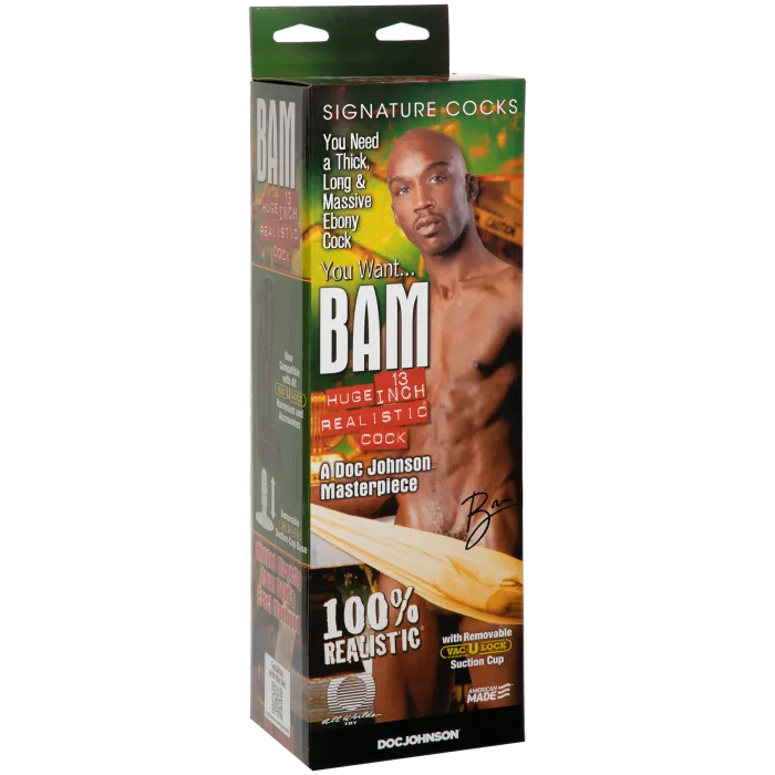 The Classics Signature Cocks Bam dildo 13 inch Chocolate