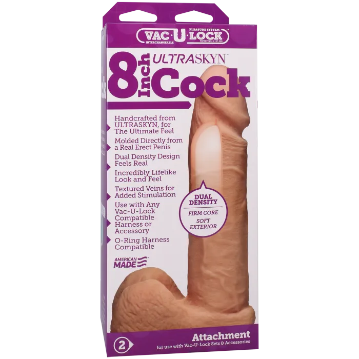 The Classics Vac-U-Lock 8 inch dildo vanilla ULTRASKYN