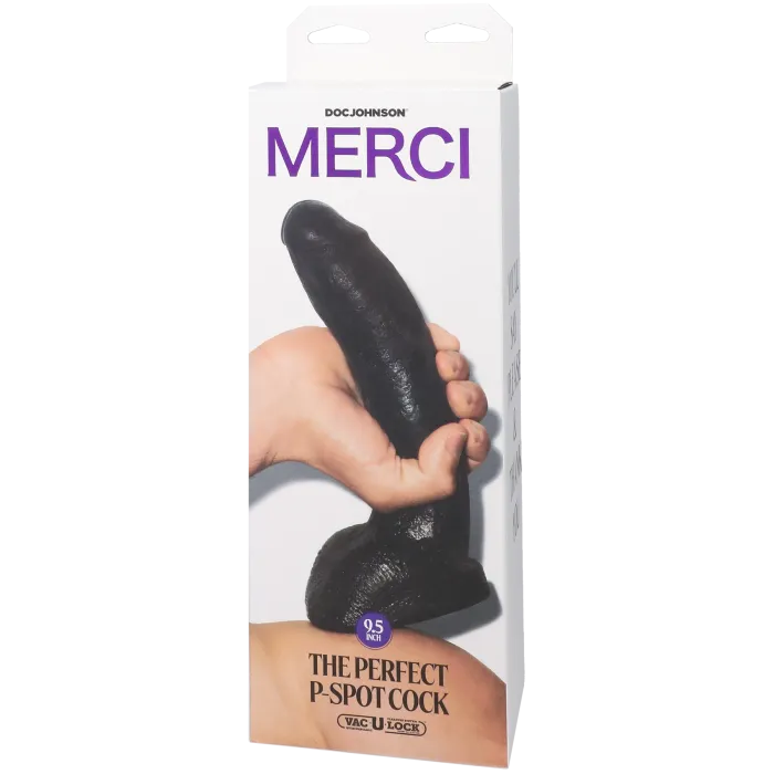 Merci Perfect P-Spot dildo 24cm zwart ULTRASKYN zuignap