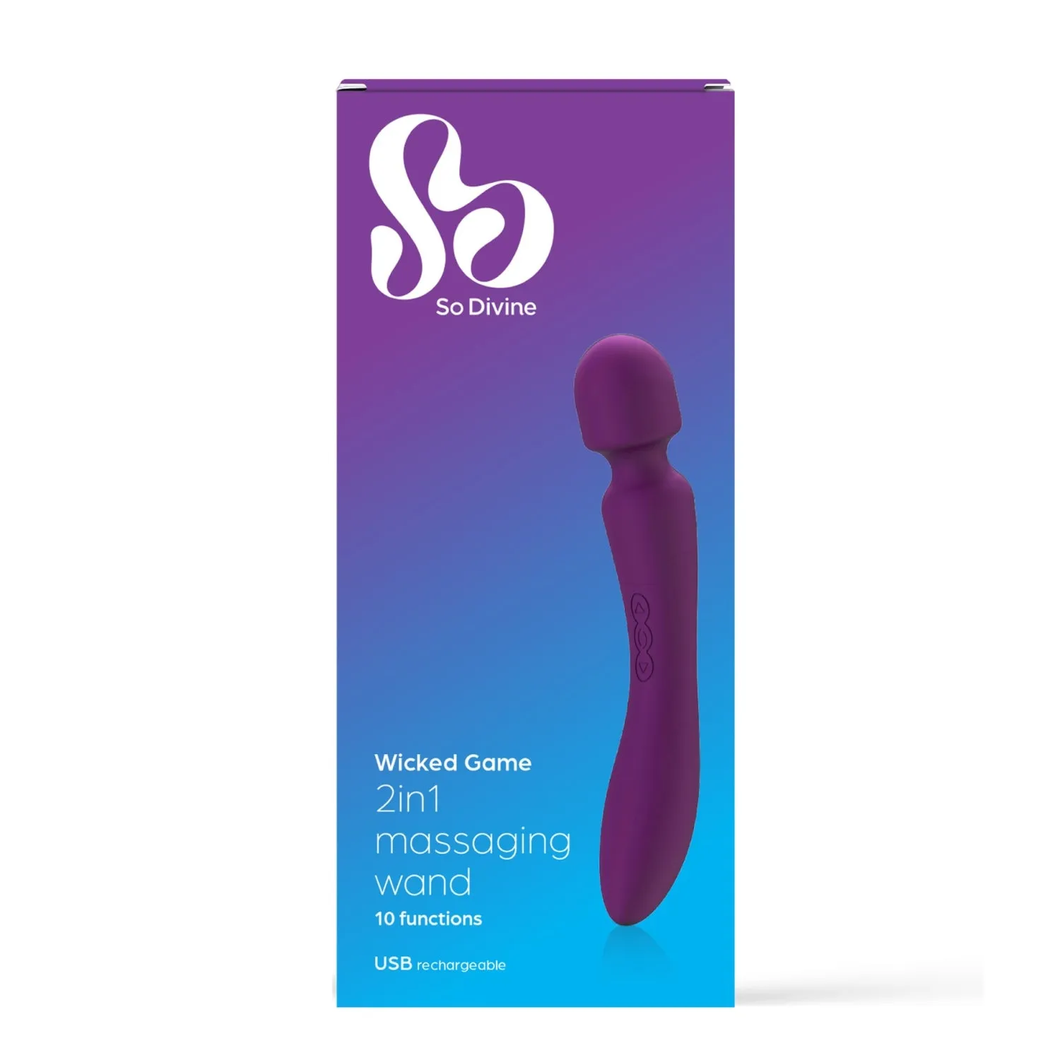 So Divine Wicked Game 2-in-1 wand vibrator dubbel