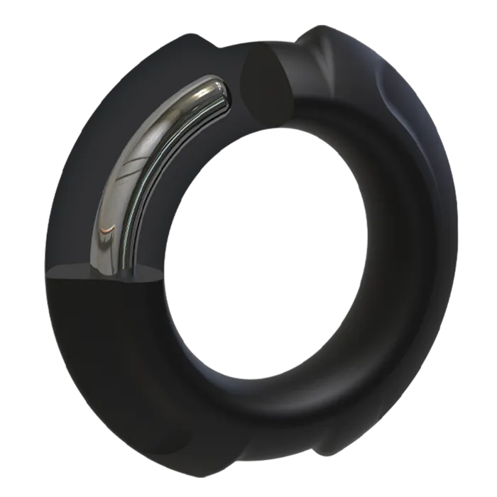 OptiMALE FlexiSteel 35mm cockring zwart siliconen