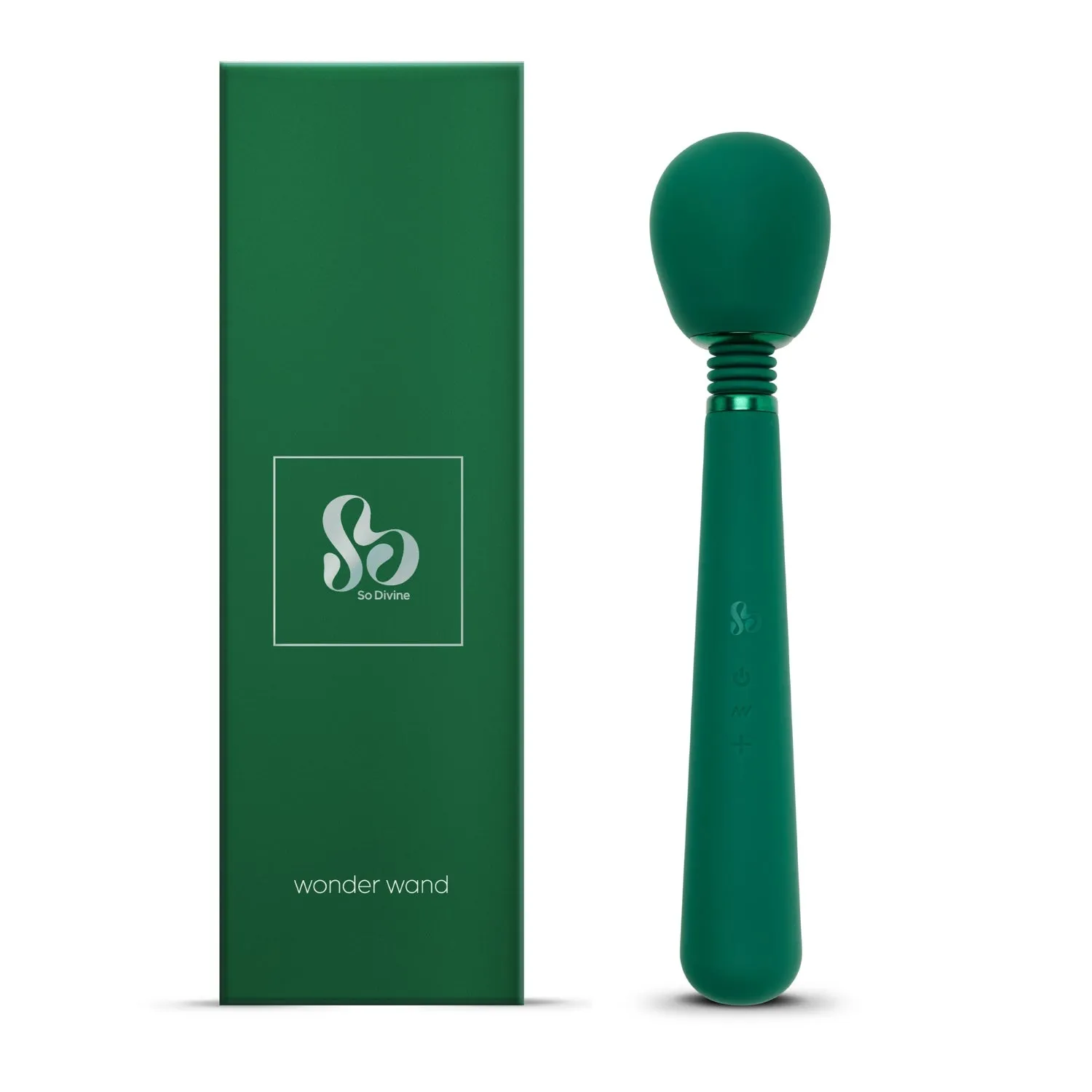 So Divine Wonder Wand Vibrator Groen Oplaadbaar Siliconen