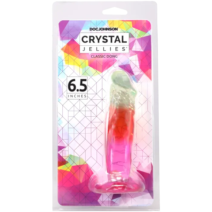 The Classics Crystal Jellies dildo 6,5 inch rainbow