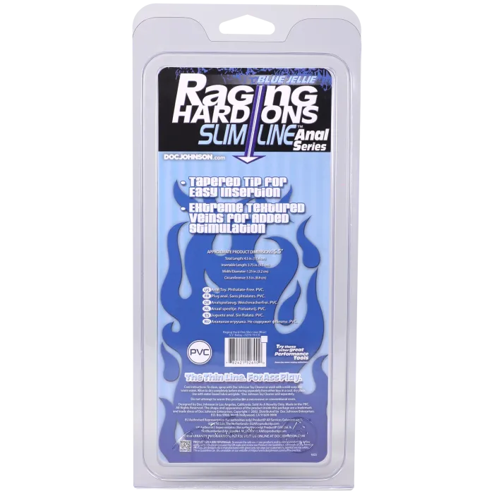Raging Hard-Ons Slimline 5.5 Inch Ballsy anale dildo blauw