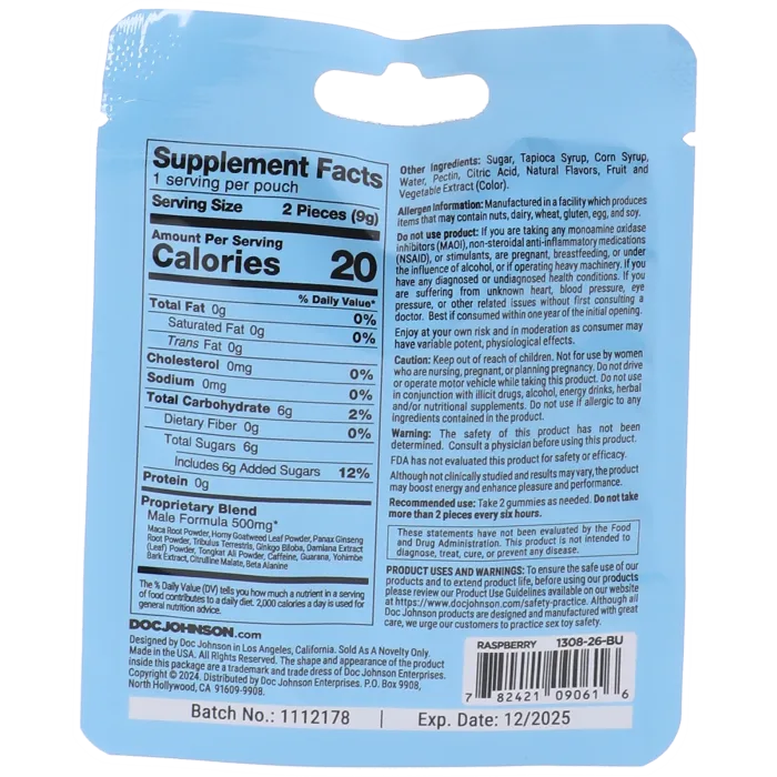 Spanish Fly Male Enhancer gummies framboos voor hem per stuk