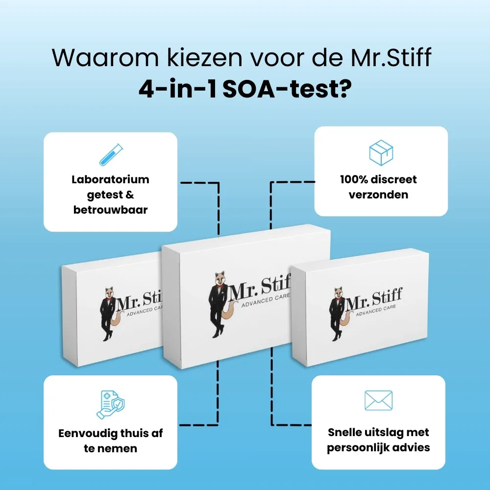Mrs Stiff STI Test 4 in 1 soa-thuistest discreet met nazorg