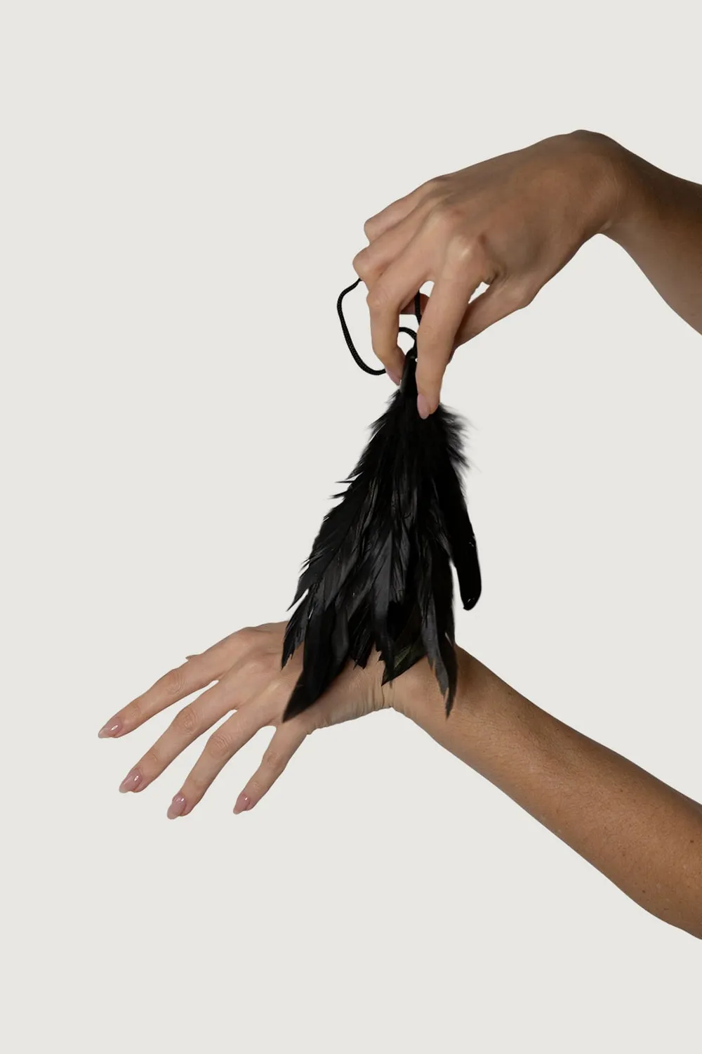 Adrien Lastic Prestige tickler veren zwart 15 cm