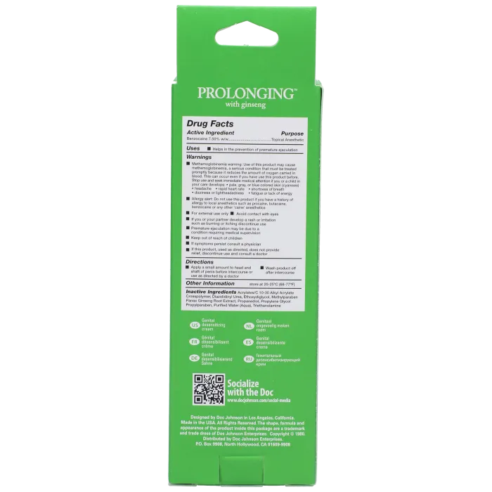 Intimate Enhancements Prolonging Ginseng vertragingscrème 56g