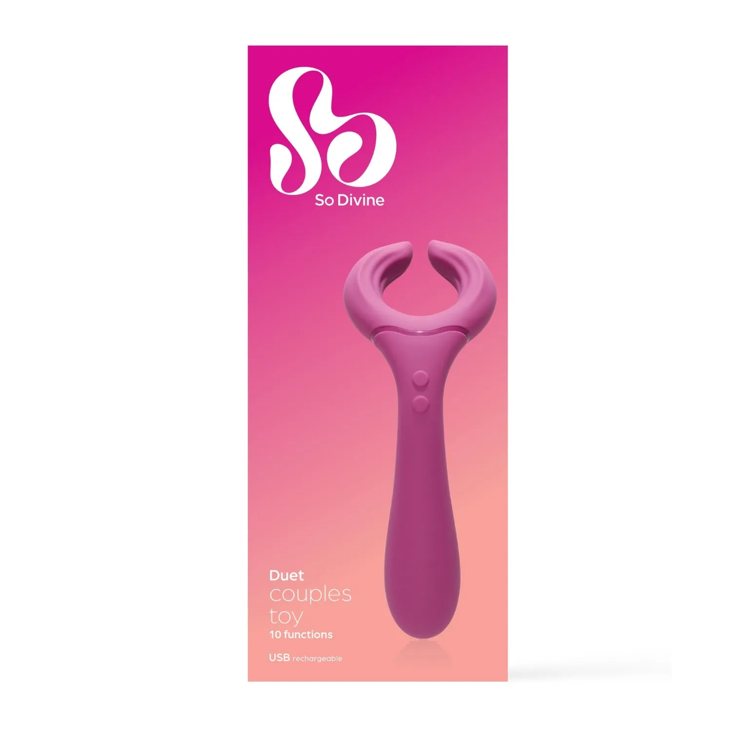 So Divine Duet 2in1 koppels vibrator oplaadbaar 20 standen