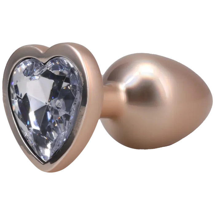 The Classics Booty Bling buttplug metaal small roze hart