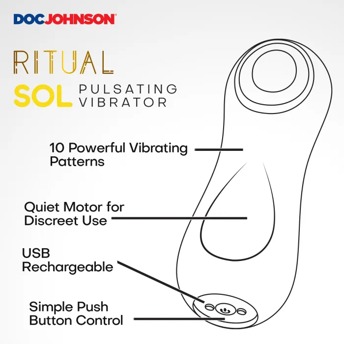 The Classics RITUAL Sol pulserende vibrator 10 standen geel