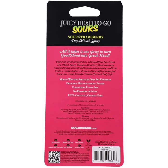 GoodHead Juicy Head mondspray sour strawberry 9 ml suikervrij