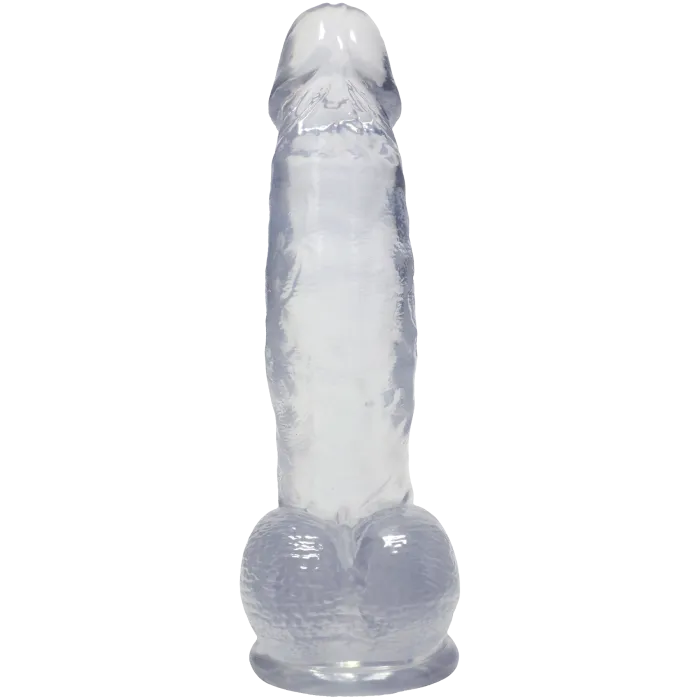 The Classics Crystal Jellies 7 Inch dildo clear gebogen