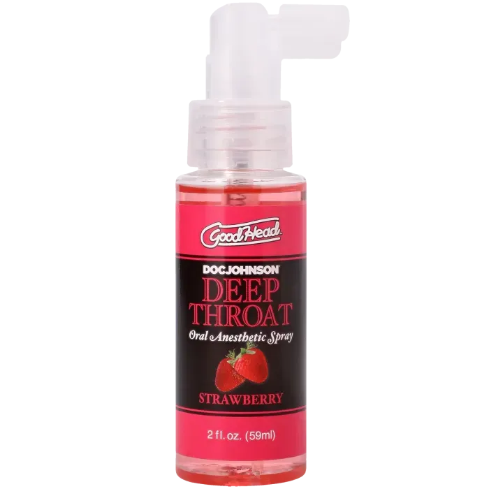 The Classics GoodHead Deep Throat spray aardbei 59 ml