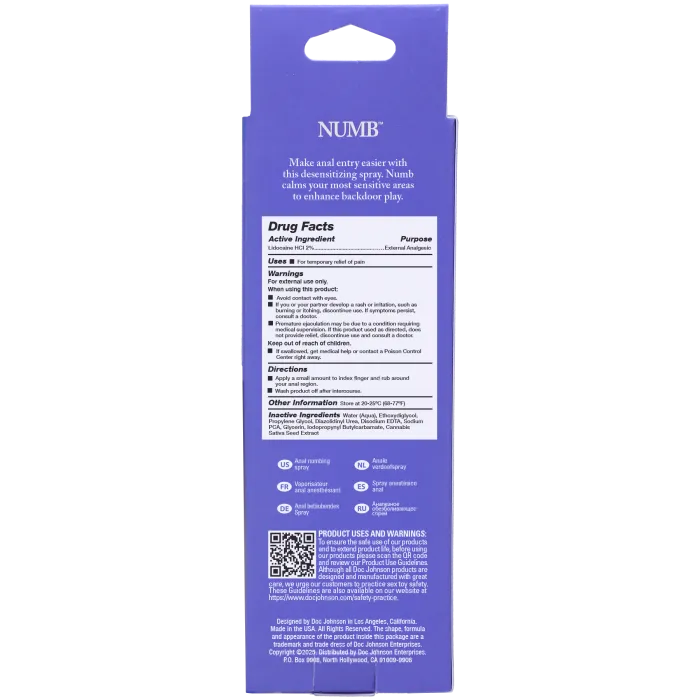 Intimate Enhancements Numb anale verdovingsspray 2 fl oz 59ml