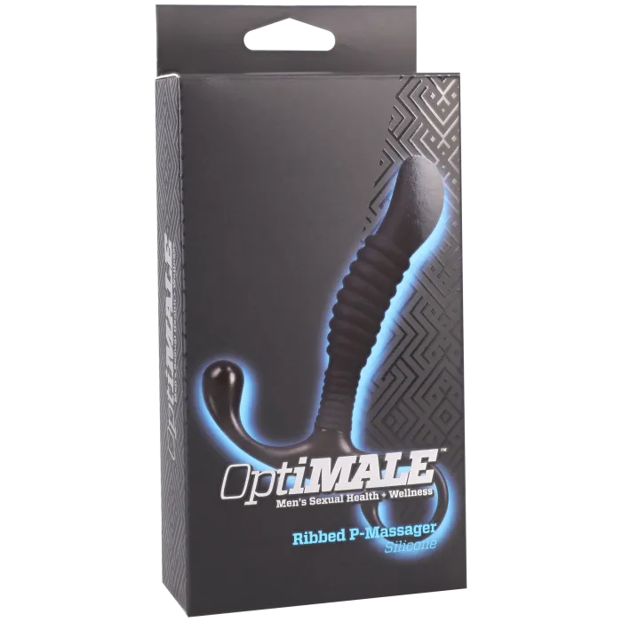 OptiMALE Ribbed prostaatmassager siliconen zwart geribbeld