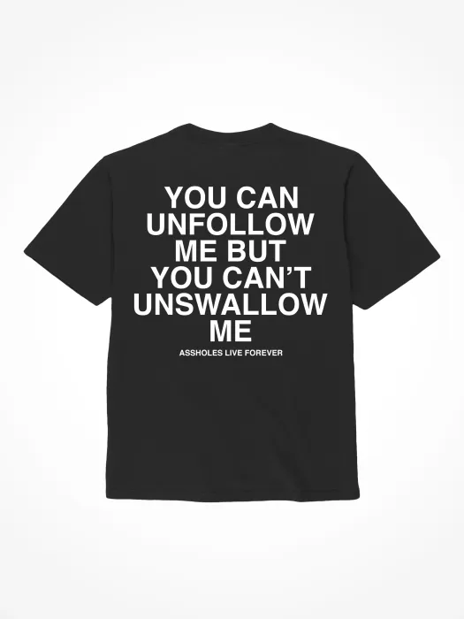 The Classics Unfollow Me t-shirt zwart small 100% katoen