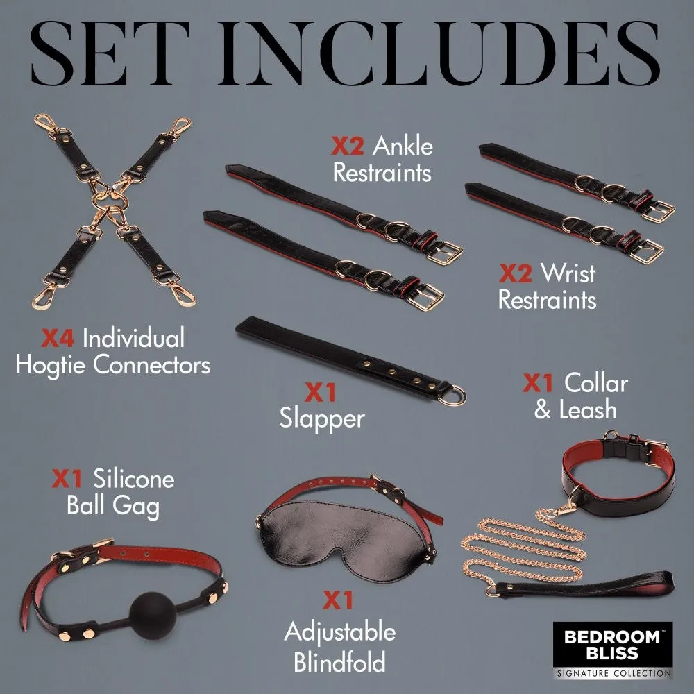 Bedroom Bliss Lover's Deluxe Bondage Set 9-delig zwart