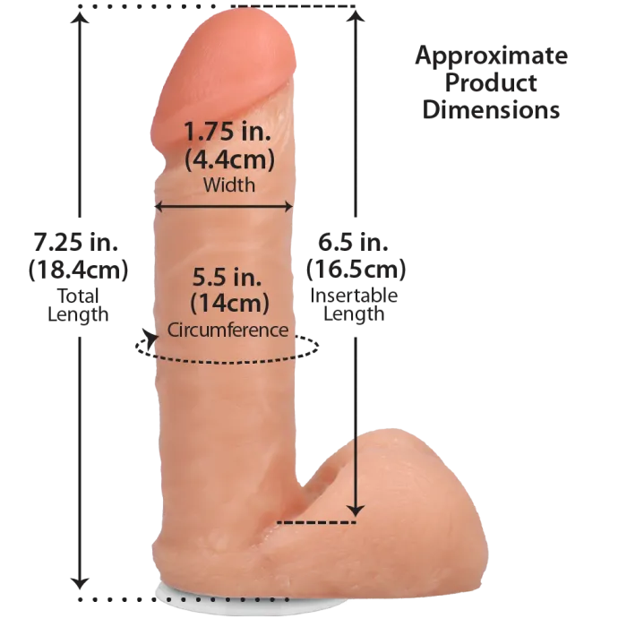 The Classics Realistic Cock dildo 6 inch vanilla zuignap