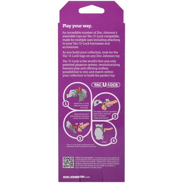 The Classics Vac-U-Lock 8 Inch Classic Dong dildo cream