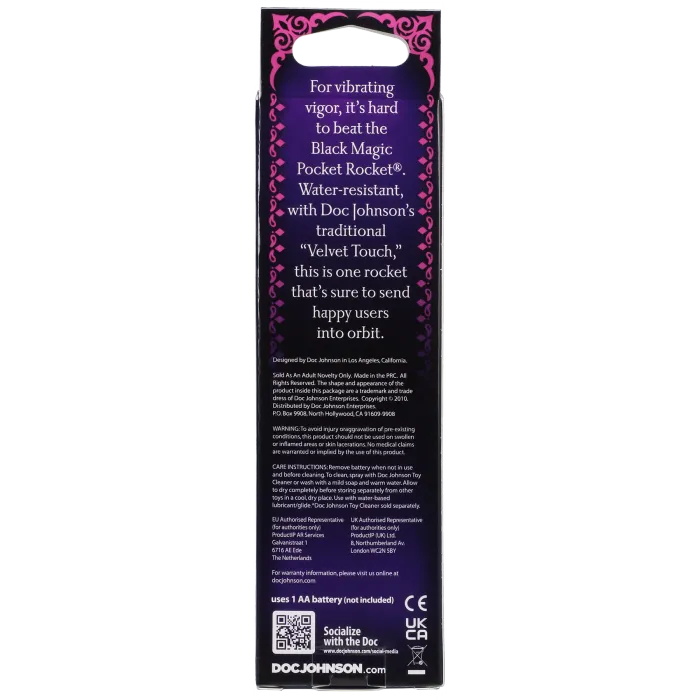 The Classics Black Magic Pocket Rocket mini vibrator