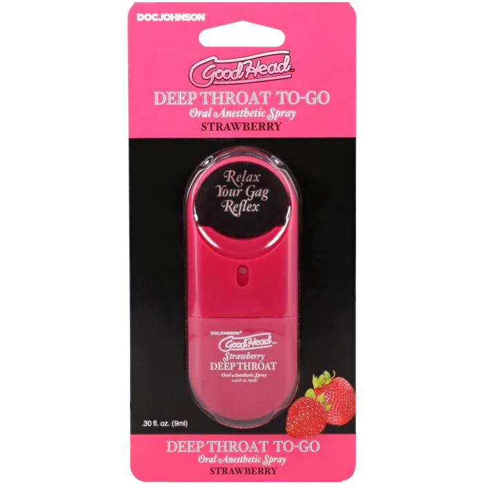The Classics GoodHead Deep Throat Spray To-Go keelspray aardbei 9ml