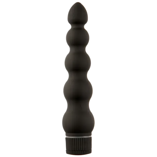 Black Magic 7 Inch Ribbed vibrator zwart
