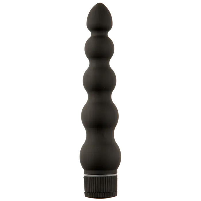 Black Magic 7 Inch Ribbed vibrator zwart