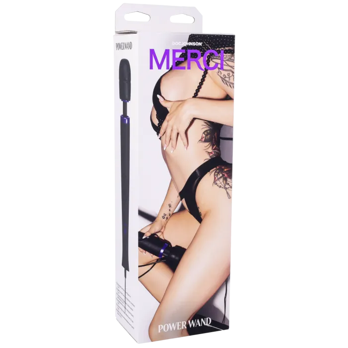 Merci Power Wand siliconen wand massager violet krachtig