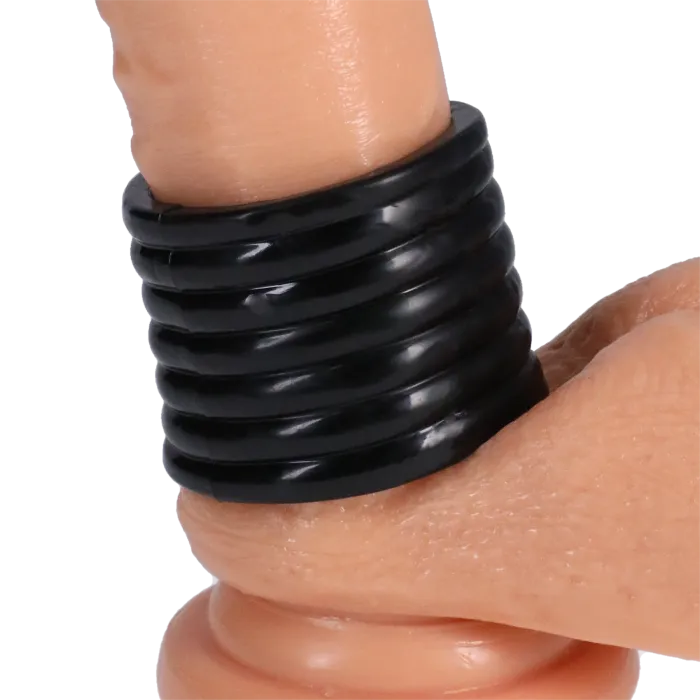The Classics TitanMen Cock Cage penis sleeve zwart rekbaar