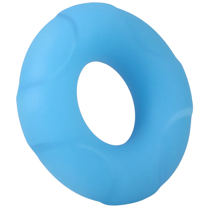 The Classics ROCK SOLID Lifesaver cockring blue glow silicone