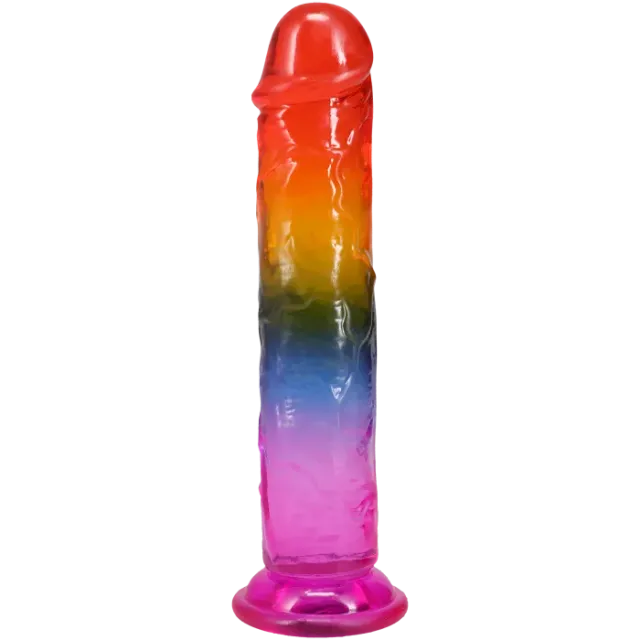 The Classics Crystal Jellies Dong dildo 7.5 inch rainbow