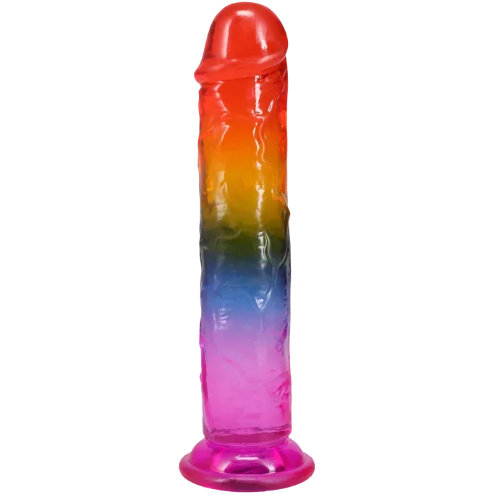 The Classics Crystal Jellies Dong dildo 7.5 inch rainbow