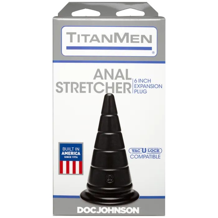TitanMen Anal Stretcher 6 Inch anaalplug zwart PVC