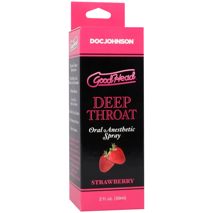 The Classics GoodHead Deep Throat spray aardbei 59 ml