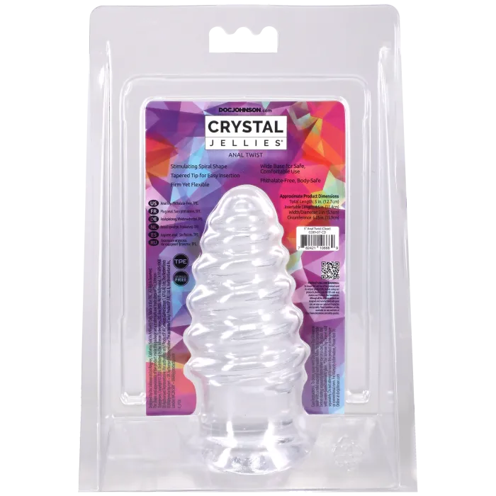 The Classics Crystal Jellies Anal Twist anale dildo Clear geribbeld