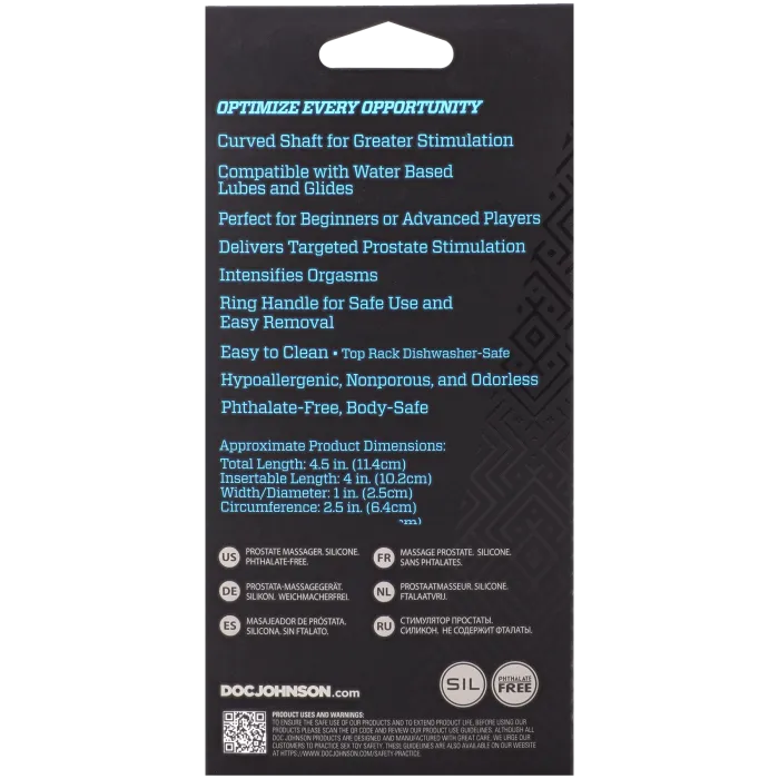 The Classics OptiMALE Zig Zag prostaatmassager zwart siliconen
