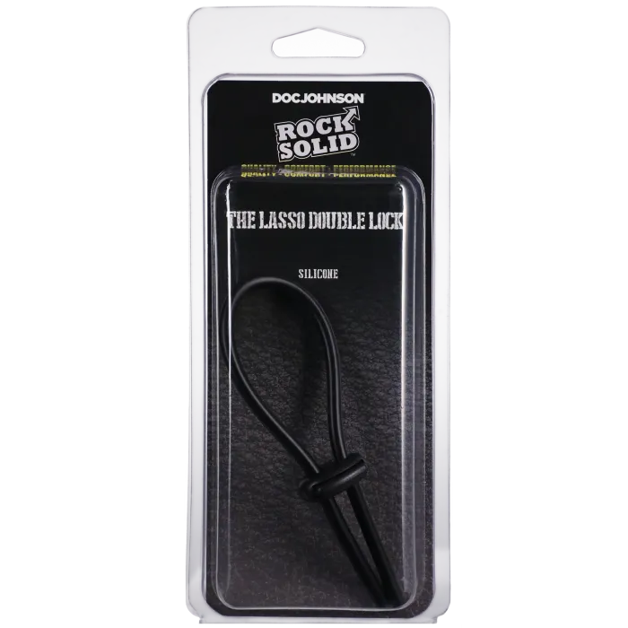 The Classics ROCK SOLID Penisring Lasso Double Lock zwart verstelbaar