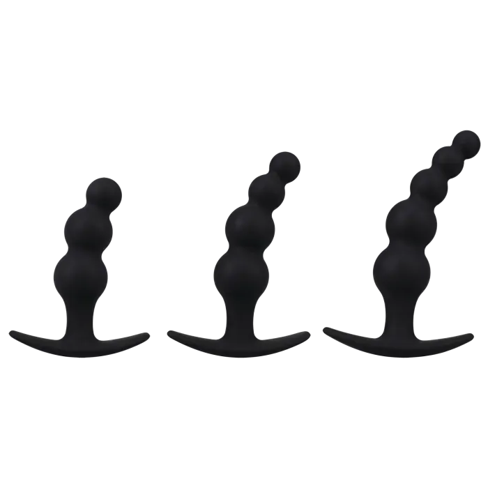 The Classics Mood Beaded butt plug set 3-delig siliconen