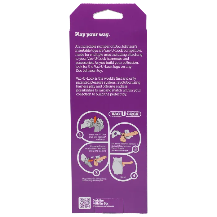 Doc Johnson Vac-U-Lock Naturals dildo 18 cm cream